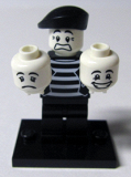 LEGO col025b Mime with all Accessories and Stand